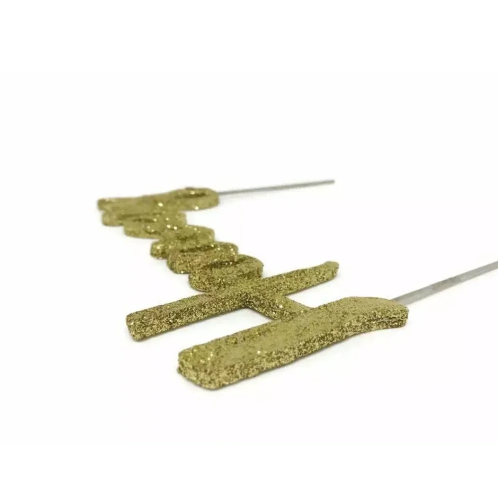 Hooray Cake Topper Gold Glitter Cake Topper Celebration Cake Topper Wedding Cake